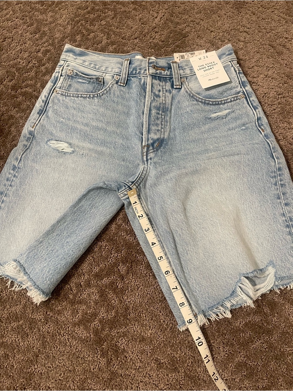 Madewell The Essex long Baggy Denim Shorts - Picture 6 of 10
